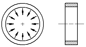 memory metal heat shrinkable contracting ring